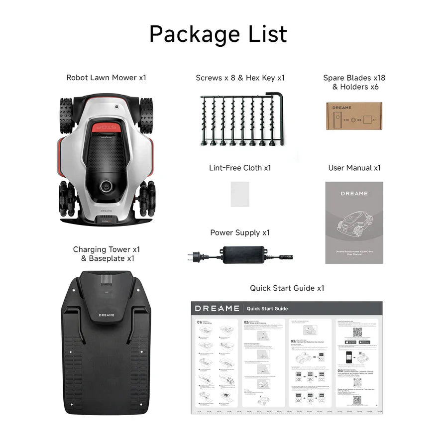 Dreame A3 AWD Pro 3500 - 0.87 Acre Robotic Mower