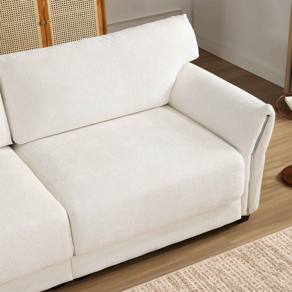 110' Modular Sectional Sofa, L-Shape with Extra-Wide Seat Cushion, USB