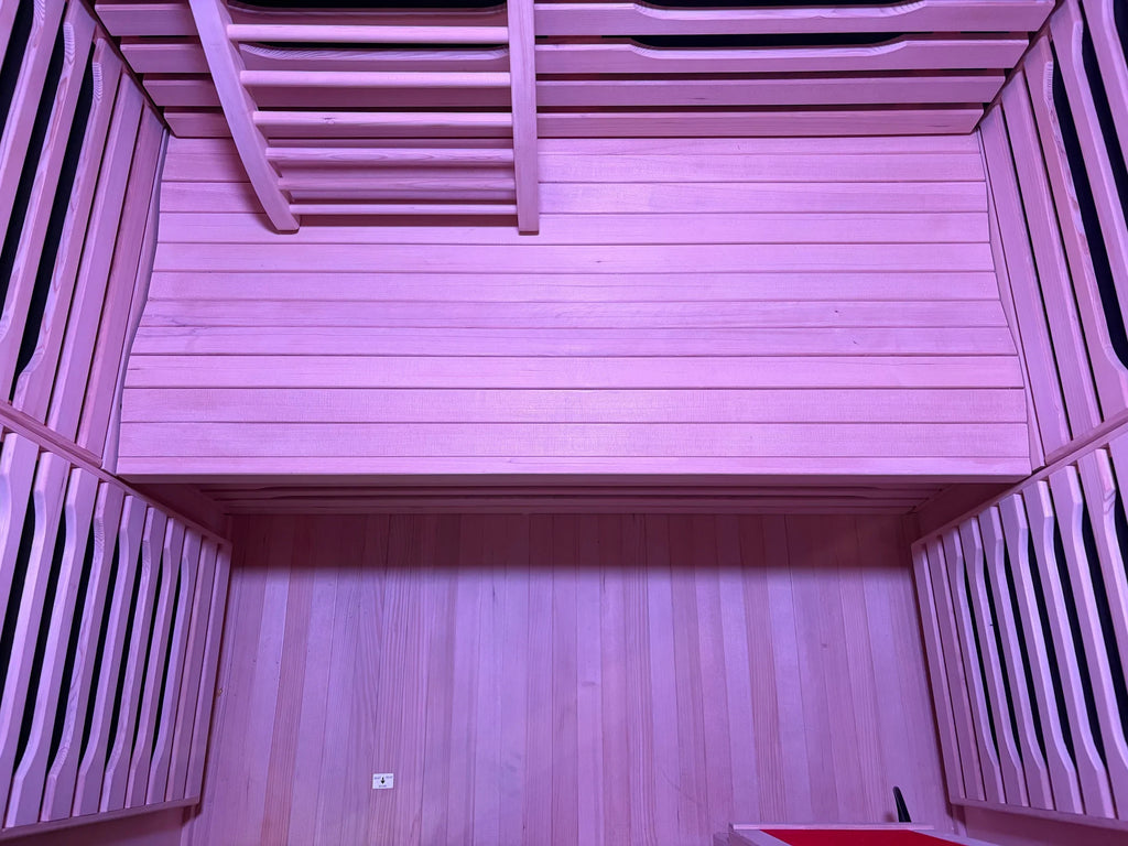Blisspod | Milano | Full Spectrum Sauna Canadian Hemlock Ultra Low EMF | 6 Far Infrared & Red Glass Heater & Chromotherapy | 2 Person