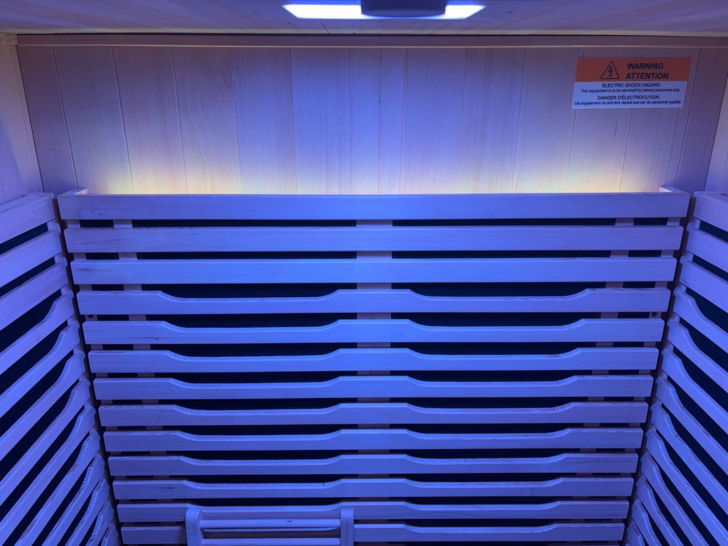 Blisspod | Milano | Full Spectrum Sauna Canadian Hemlock Ultra Low EMF | 6 Far Infrared & Red Glass Heater & Chromotherapy | 2 Person