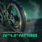 2000W Dual Motor AWD Fat Tire E-Bike | 52V 80-Mile Range