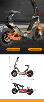 HEZZO-F8 Electric Scooter - 8000W Power, Max Speed 100 Km/h