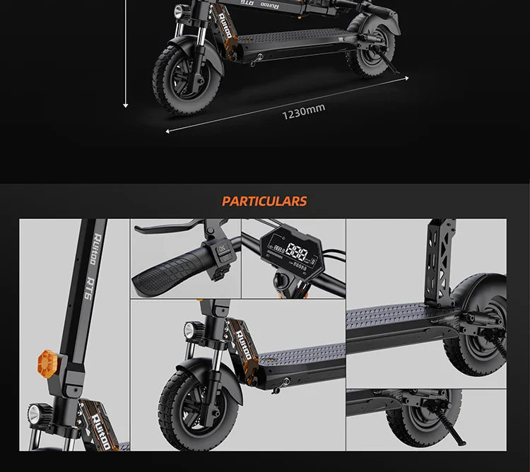 RT6 1000W Electric Scooter - 48V, 40-50km Range