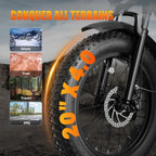 1200W Peak Electric Bike - 30MPH, Fat Tires, IPX6 Waterproof
