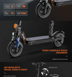 RT6 1000W Electric Scooter - 48V, 40-50km Range