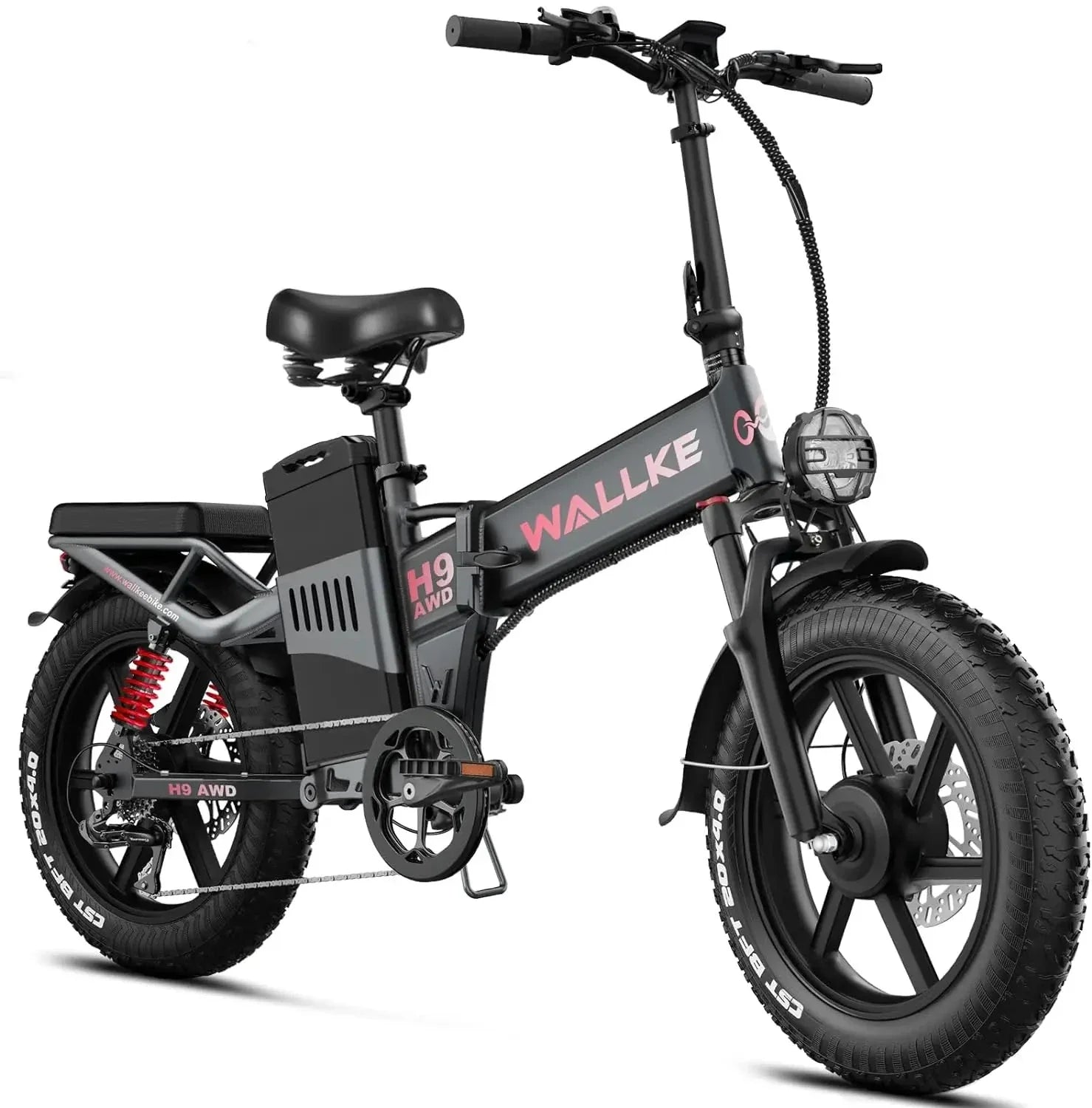 Wallke H9 AWD E-Bike Foldable 2000W Dual Motor