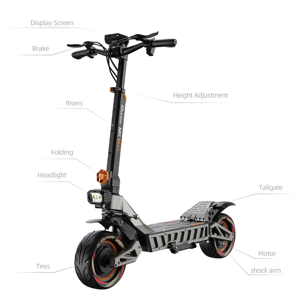 M6 Max Dual Motor Scooter - 5600W, 60V, Fast Charging