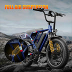 1200W Peak Electric Bike - 30MPH, Fat Tires, IPX6 Waterproof