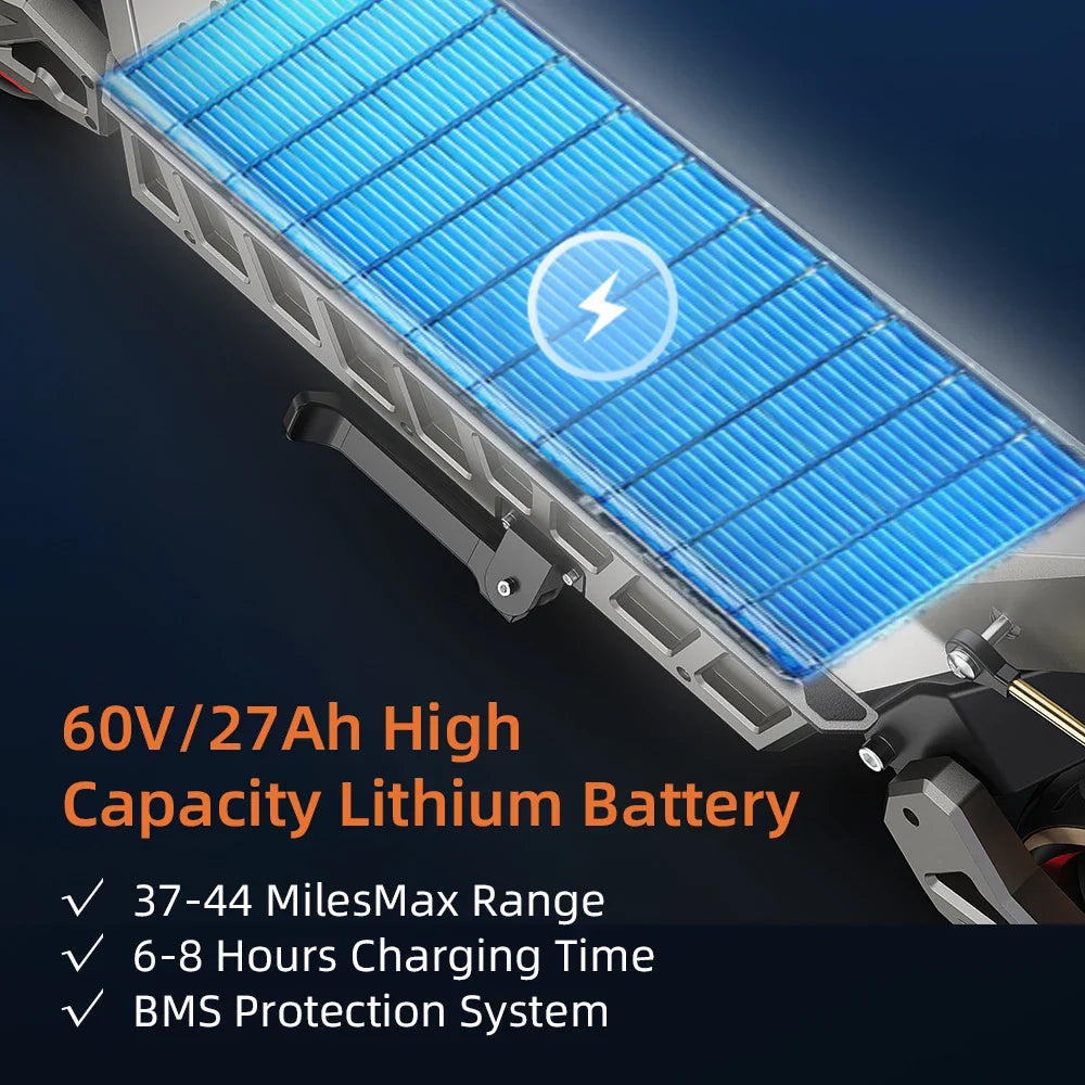 M6 Max Dual Motor Scooter - 5600W, 60V, Fast Charging