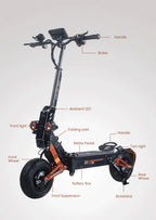 Obarter D5 Electric Scooter - 5000W, 70km/h Max Speed, Removable Battery