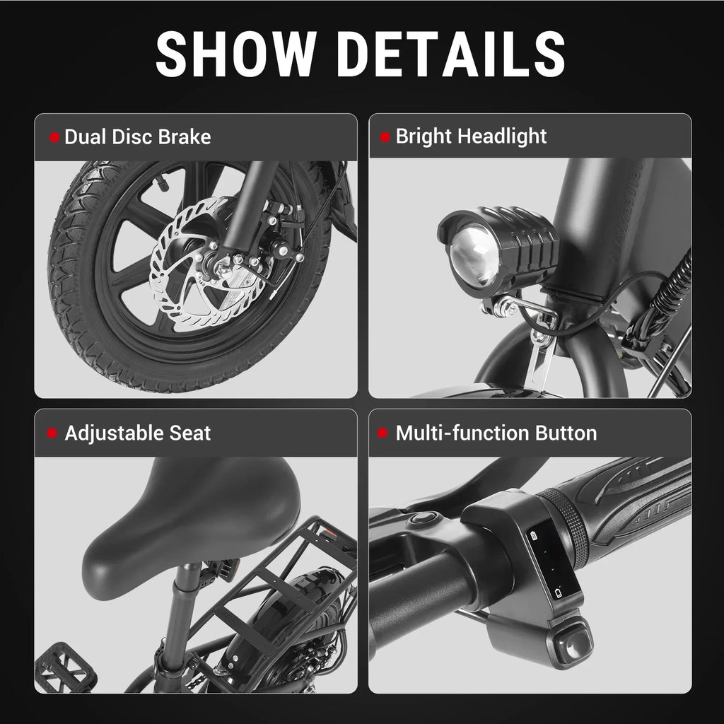 DYU-C3 Folding Electric Bike - Compact Aluminum Design