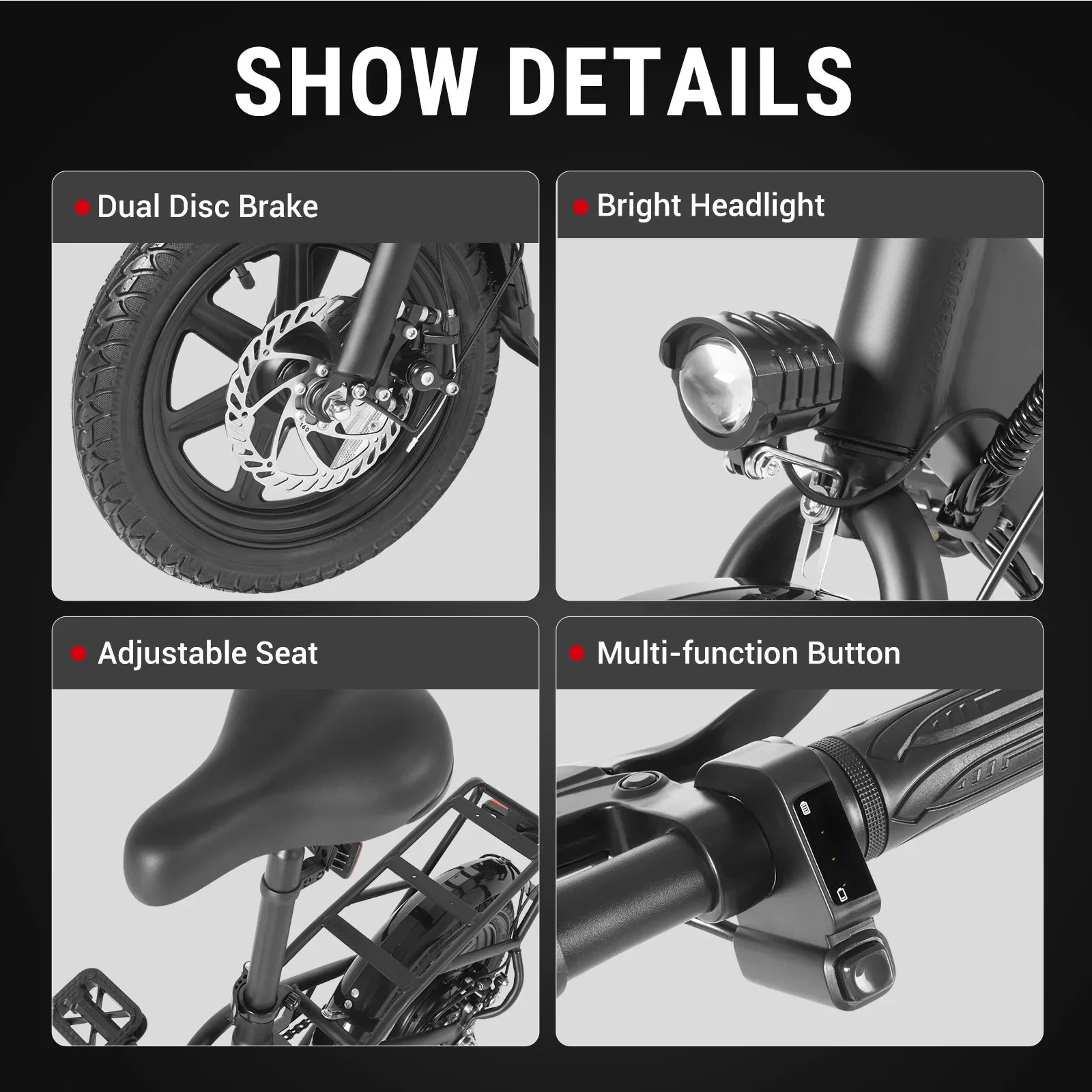 DYU-C3 Folding Electric Bike - Compact Aluminum Design