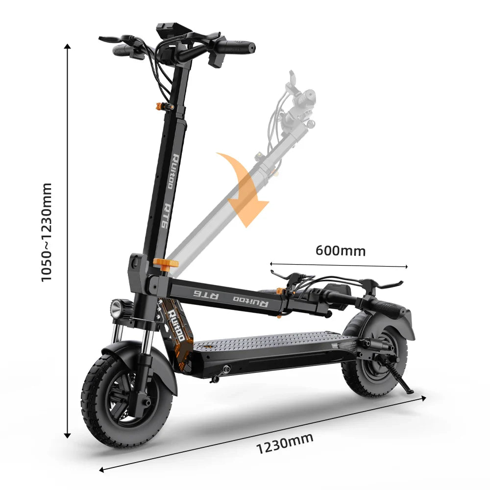 RT6 1000W Electric Scooter - 48V, 40-50km Range