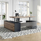 Anderson · L-Shaped Executive Standing Desk, Adjustable Height