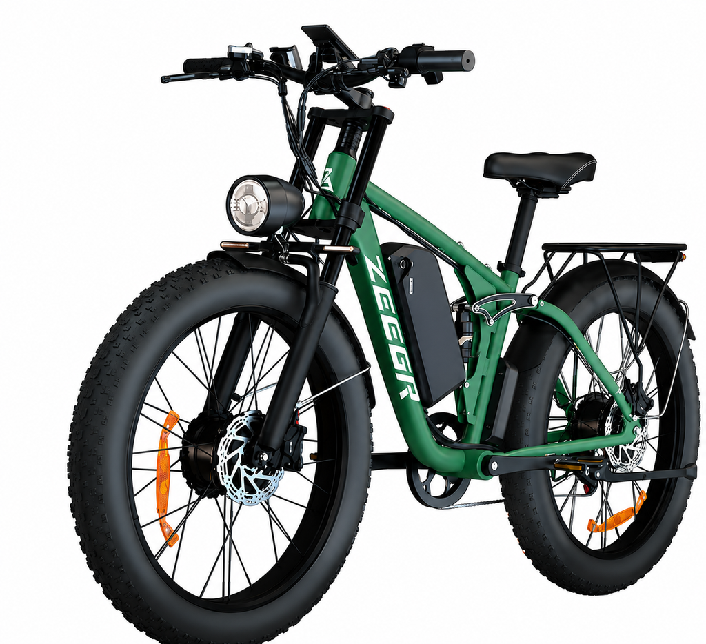 2000W Dual Motor AWD Fat Tire E-Bike | 52V 80-Mile Range