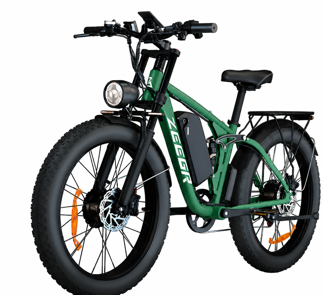 2000W Dual Motor AWD Fat Tire E-Bike | 52V 80-Mile Range
