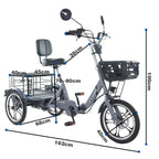 Foldable cargo e-trike 48v 400w 16 inch tire ebike