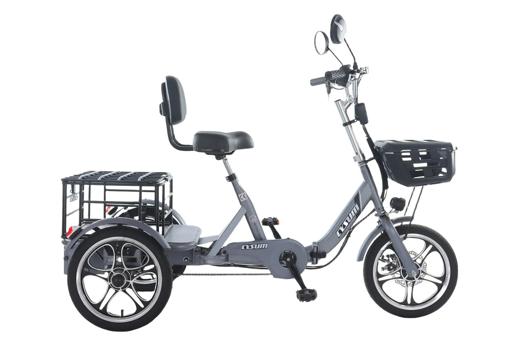 Foldable cargo e-trike 48v 400w 16 inch tire ebike