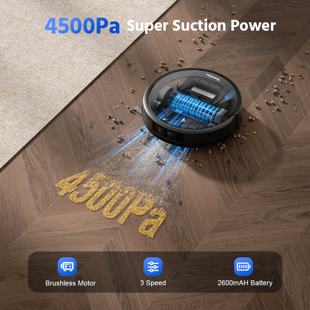 Teendow D10S MAX, Robot Vacuum Cleaner with Self-Emptying Dustbin and Mopping Function